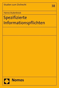 Cover Spezifizierte Informationspflichten (eBook, PDF)