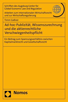 Cover Ad-hoc-Publizität, Wissenszurechnung und die aktienrechtliche Verschwiegenheitspflicht (eBook, PDF)