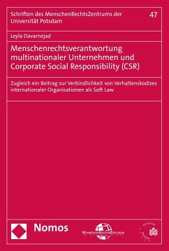 Menschenrechtsverantwortung multinationaler Unternehmen und Corporate Social Responsibility (CSR) (eBook, PDF) - Davarnejad, Leyla