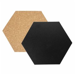 Securit Kreide- und Korktafel Hexagon 7er Set