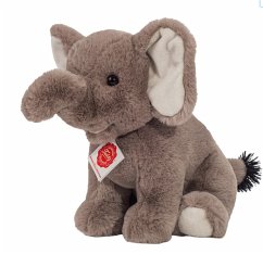 Cover Teddy Hermann 90743 - Elefant sitzend, Stofftier, Plüschtier, 25 cm