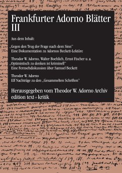 Frankfurter Adorno Blätter III (eBook, PDF)