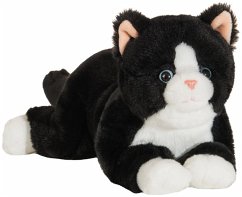 Cover Teddy Hermann 91835 - Schlenkerkatze schwarz, Stofftier, Plüschtier, 30 cm
