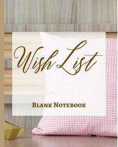 Wish List - Blank Notebook - Write It Down - Pastel Rose Gold Pink Wooden Abstract Design - Polka Dot Brown White Fun - Presence