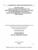 Effectiveness and Efficiency of Defense Environmental Cleanup Activities of Doe's Office of Environmental Management