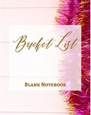 Bucket List - Blank Notebook - Write It Down - Pastel Rose Pink Gold Wood Abstract Design - Shiny Sparkle Luxury Fun