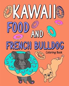 Kawaii Food and French Bulldog Coloring Book - Paperland