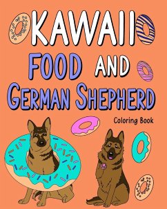 Kawaii Food and German Shepherd Coloring Book - Paperland