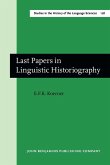 Last Papers in Linguistic Historiography (eBook, ePUB)