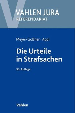 Die Urteile in Strafsachen - Kroschel, Theodor;Meyer-Goßner, Lutz;Appl, Ekkehard