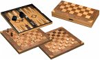 Philos 2522 - Schach Backgammon Dame Set, Feld 43 mm, Königshöhe 77 mm,