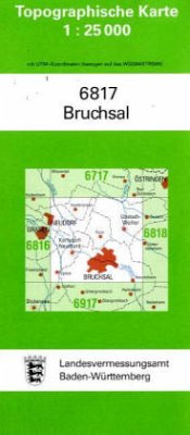 Topographische Karte Baden-Württemberg Bruchsal