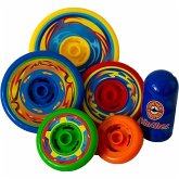 Paul Günther 1560 - Top Spin, Kreisel-Set, Geschicklichkeitsspiel, 6-teilig