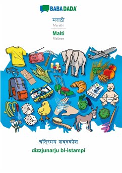 BABADADA black-and-white, Marathi (in devanagari script) - Malti, visual dictionary (in devanagari script) - dizzjunarju bl-istampi - Babadada Gmbh