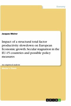 Impact of a structural total factor productivity slowdown on European Economic growth. Secular stagnation in the EU-15 countries and possible policy measures