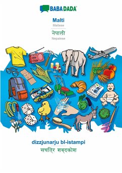 BABADADA black-and-white, Malti - Nepalese (in devanagari script), dizzjunarju bl-istampi - visual dictionary (in devanagari script) - Babadada Gmbh