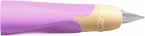 Linkshänder-Griffstück für ergonomischen Schulfüller mit Anfänger-Feder A - EASYbirdy Pastel Edition in soft pink/apricot