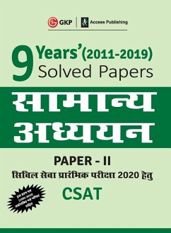 9 Years Solved Papers 2011-2019 General Studies Paper II CSAT for Civil Services Preliminary Examination 2020 Hindi - Gkp