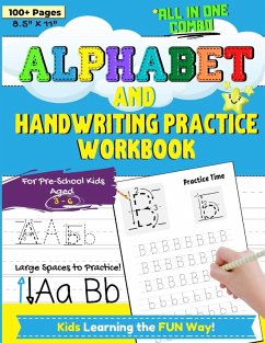 Cover Alphabet and Handwriting Practice Workbook For Preschool Kids Ages 3-6