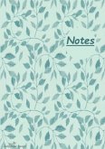 Notizbuch A5 liniert [Blue Leaves - Blaue Blätter] Softcover von Daily Paper Design   80 Seiten   als Tagebuch, Bullet J