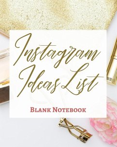Instagram Ideas List - Blank Notebook - Write It Down - Pastel Rose Gold Pink - Abstract Modern Contemporary Unique Art - Presence