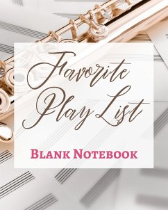 Favorite Play List - Blank Notebook - Write It Down - Pastel Rose Gold Brown - Abstract Modern Contemporary Unique - Presence