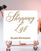 Shopping List - Blank Notebook - Write It Down - Pastel Rose Gold Pink - Abstract Modern Contemporary Unique Design Art