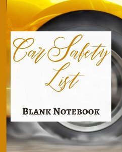 Car Safety List - Blank Notebook - Write It Down - Pastel Rose Gold Pink - Abstract Modern Contemporary Unique Art - Presence