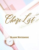 Chore List - Blank Notebook - Write It Down - Pastel Rose Pink Gold Brown Abstract Modern Contemporary Design