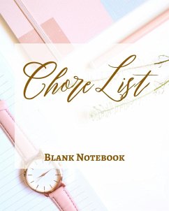Chore List - Blank Notebook - Write It Down - Pastel Rose Pink Gold Brown Abstract Modern Contemporary Design - Presence