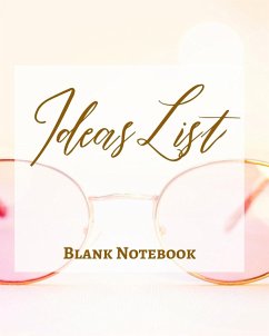 Ideas List - Blank Notebook - Write It Down - Pastel Rose Pink Gold Abstract Modern Minimalist Contemporary Design Fun - Presence