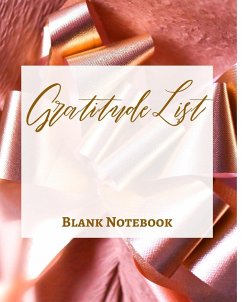 Gratitude List - Blank Notebook - Write It Down - Pastel Rose Pink Gold Abstract Modern Contemporary Unique Luxury Fun - Presence