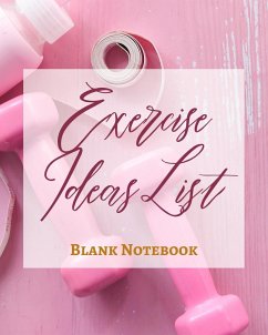 Exercise Ideas List - Blank Notebook - Write It Down - Pastel Rose Gold Pink - Abstract Modern Contemporary Unique Art - Presence