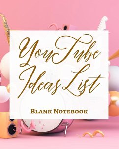 YouTube Ideas List - Blank Notebook - Write It Down - Pastel Rose Gold Pink - Abstract Modern Contemporary Unique Art - Presence