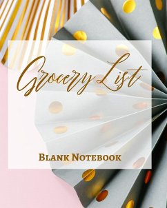 Grocery List - Blank Note - Write It Down - Pastel Rose Pink Gold Yellow Dot Gray Abstract Modern Contemporary Design - Presence