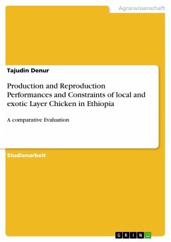 Production and Reproduction Performances and Constraints of local and exotic Layer Chicken in Ethiopia (eBook, PDF) - Denur, Tajudin