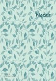 Notizbuch A5 dotted [Blue Leaves - Blaue Blätter] Softcover von Daily Paper Design   80 Seiten   als Tagebuch, Bullet Jo