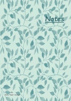 Notizbuch A5 dotted [Blue Leaves - Blaue Blätter] Softcover von Daily Paper Design   80 Seiten   als Tagebuch, Bullet Jo - Paper Design, Daily