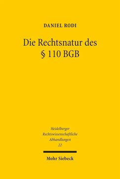 Die Rechtsnatur des § 110 BGB (eBook, PDF) - Rodi, Daniel