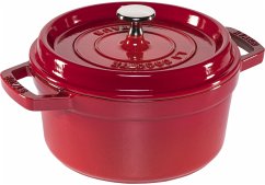 Staub La Cocotte 20cm rund, rot, Gusseisen