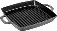 Cover Staub Grillpfanne induktion quadratisch 28cm Graphit-grau