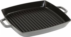 Cover Staub Grillpfanne induktion quadratisch 33cm Graphit-grau