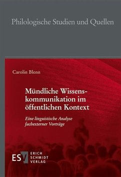 Mündliche Wissenskommunikation im öffentlichen Kontext (eBook, PDF) - Blenn, Carolin