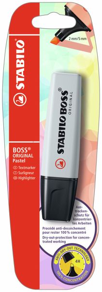 Textmarker - STABILO BOSS ORIGINAL Pastel - Einzelstift - seidengrau