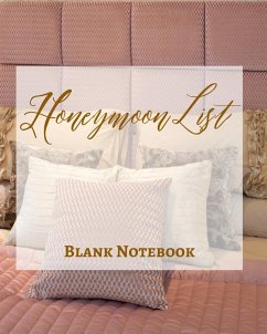 Honeymoon List - Blank Notebook - Write It Down - Pastel Rose Pink Gold Brown - Abstract Modern Contemporary Minimal - Presence