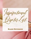 Inspirational Quotes List - Blank Notebook - Write It Down - Pastel Rose Gold Pink - Abstract Modern Contemporary Art
