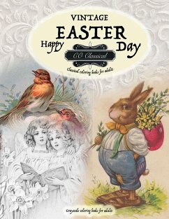 VINTAGE EASTER Classical coloring books for adults. Grayscale coloring books for adults - Co Classical