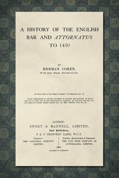 A History of the English Bar and Attornatus to 1450 [1929]
