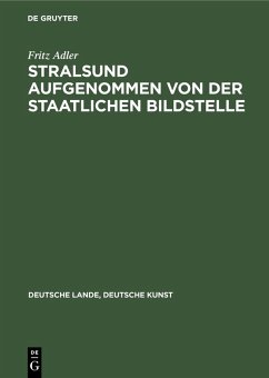 Cover Stralsund aufgenommen von der Staatlichen Bildstelle (eBook, PDF)