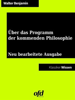 Über das Programm der kommenden Philosophie (eBook, ePUB)